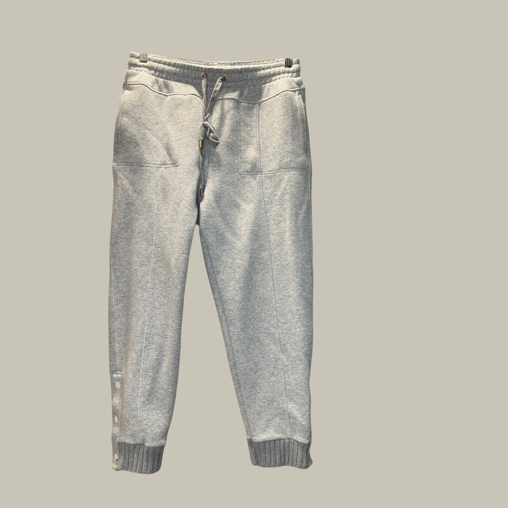 Saturday Sunday Anthropologie Gray Joggers Snap Cuff Sweatpants Pockets Medium